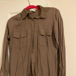 Olive green blouse